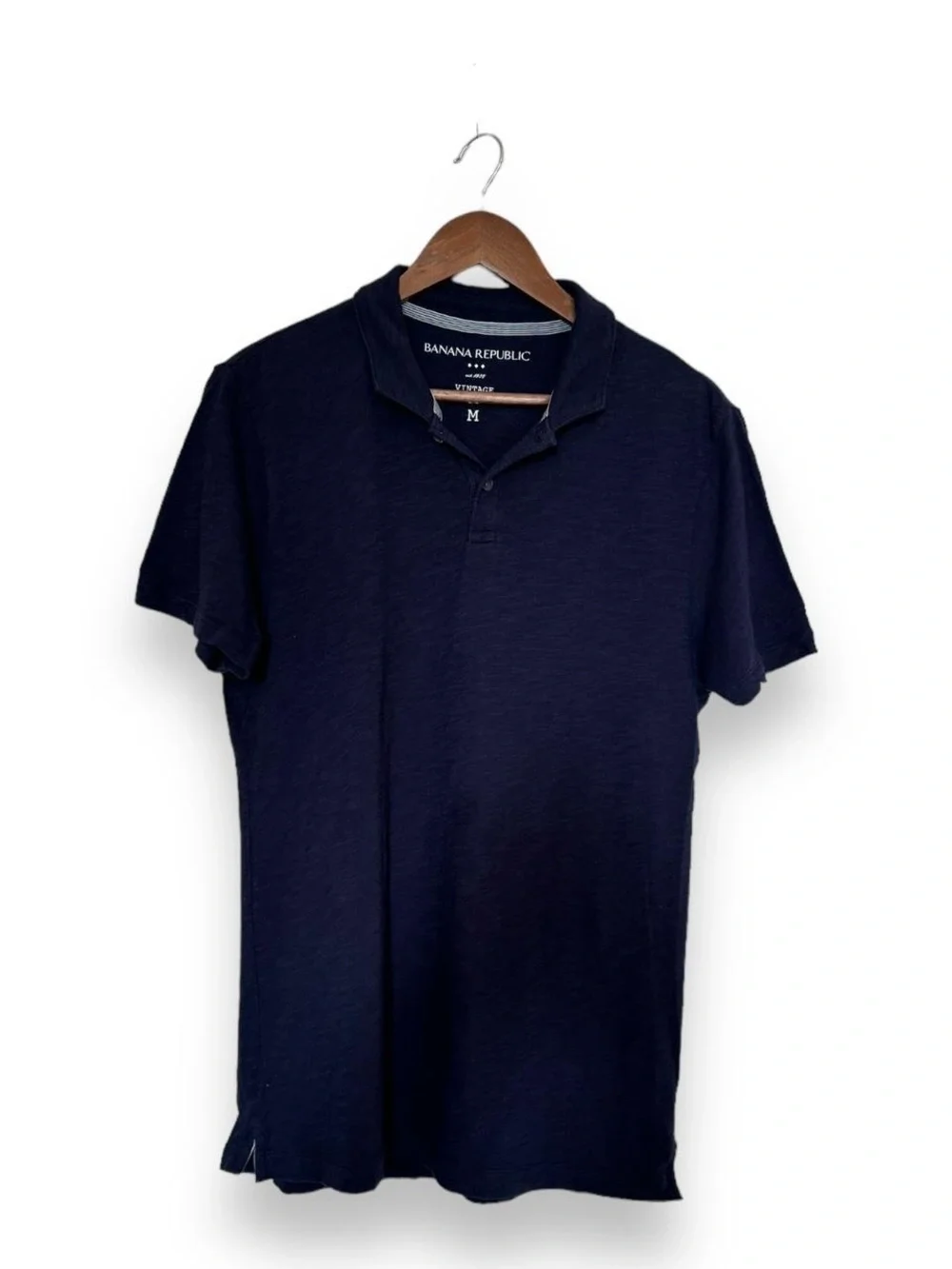 Banana Republic Mens Vintage Polo Shirt - XL Navy Blue Short Sleeve